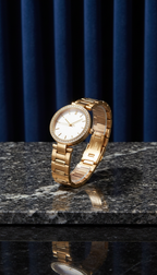 Champagne Gold Women's Designer-Inspired Watch in a new setting
