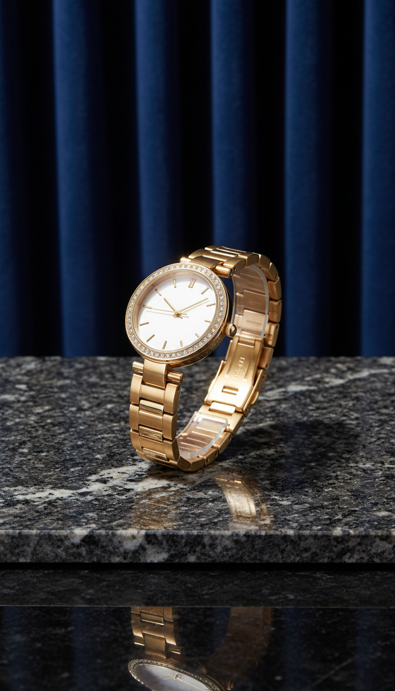 Champagne Gold Women's Designer-Inspired Watch in a new setting